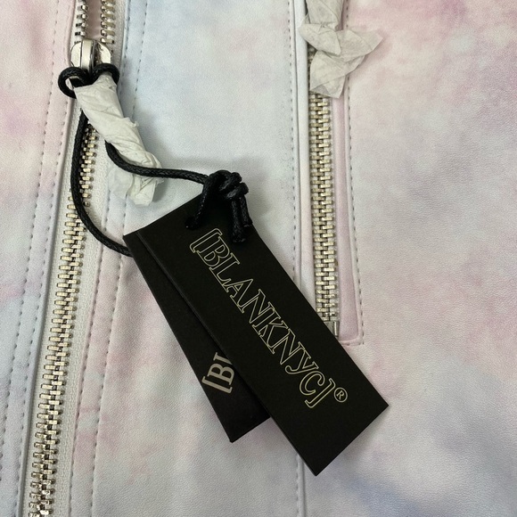 BLANK NYC Tie-Dye Faux Leather Moto with Removable Hood - Picture 11 of 16